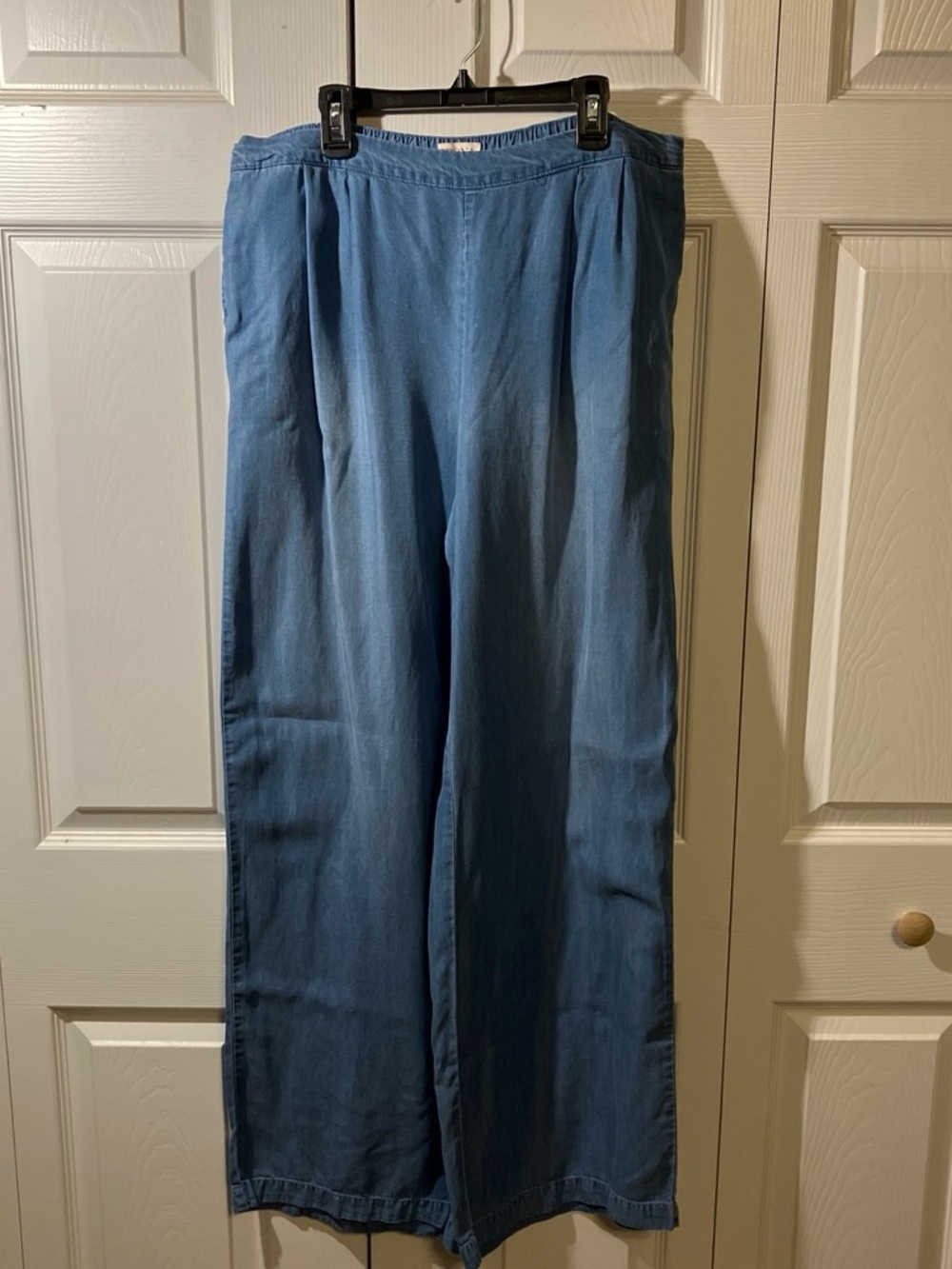 Merona Chambray Elastic Waist Wide-Leg Pants